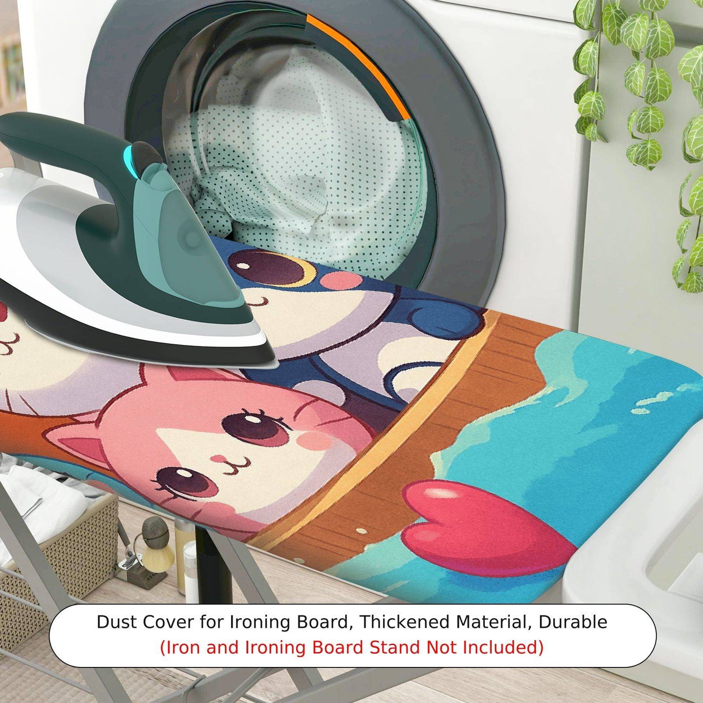 1-Piece Cute  Cat Rainbow  Ironing Board Cover, Universal Size, Without Board