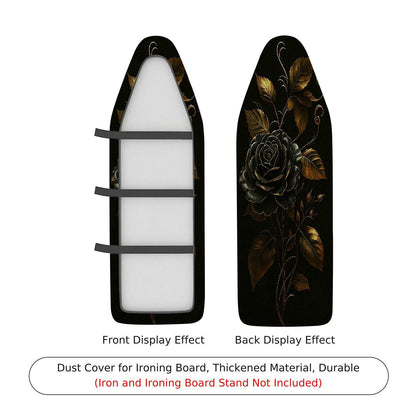 1-Piece Floral Elegant Black  Ironing Board Cover, Universal Size, Without Board