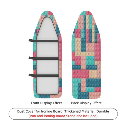 1-Piece Colorful Block Pattern Fun Puzzle  Ironing Board Cover, Universal Size, Without Board