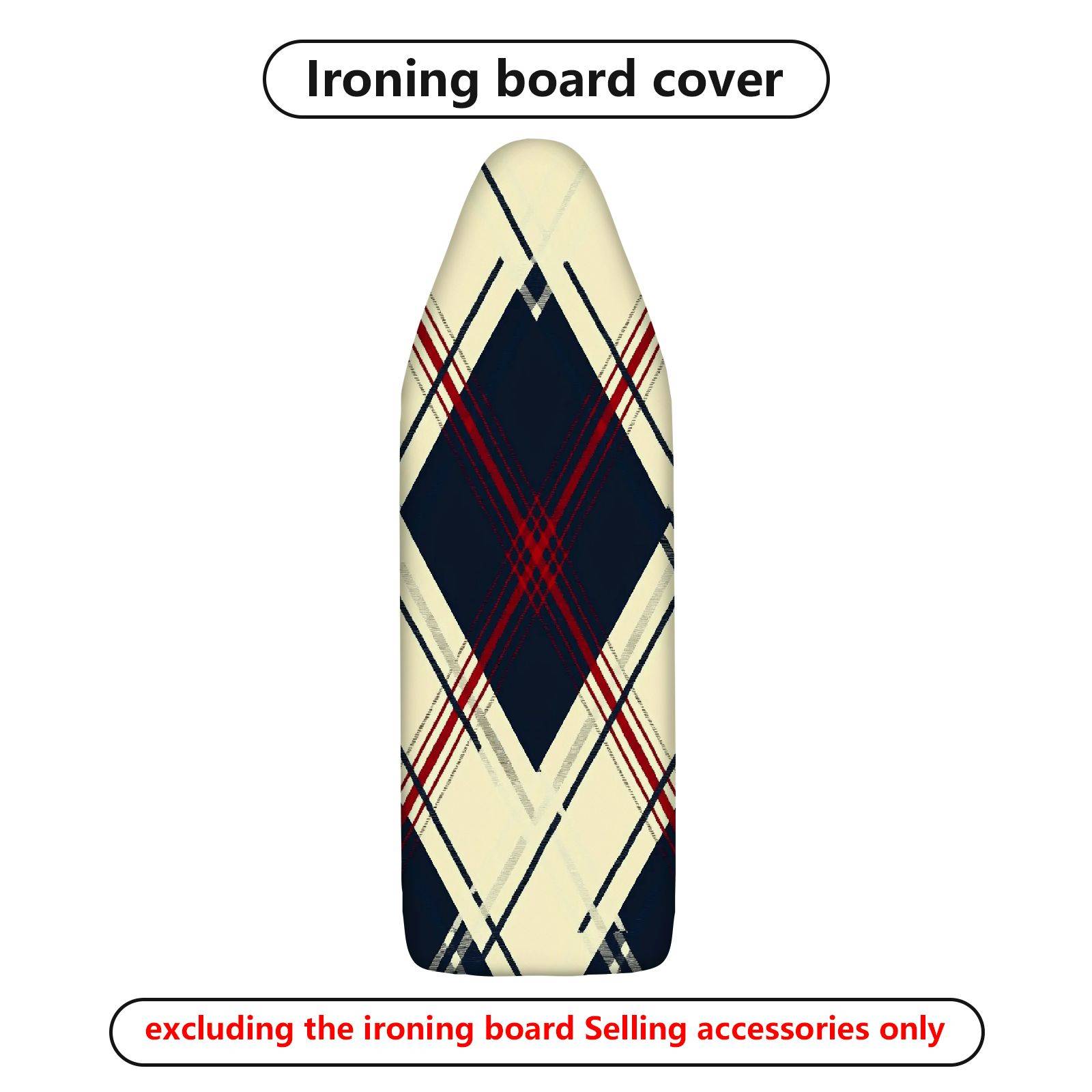 1-Piece Plaid Diamond Red  Ironing Board Cover, Universal Size, Without Board