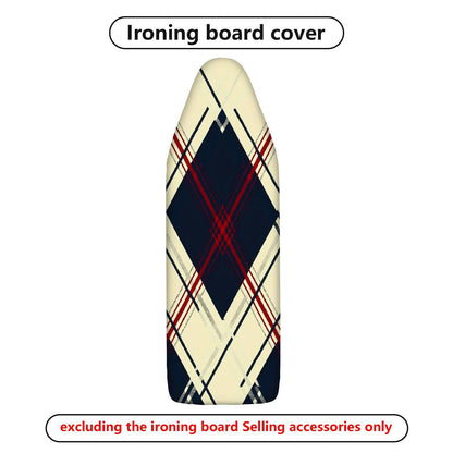 1-Piece Plaid Diamond Red  Ironing Board Cover, Universal Size, Without Board
