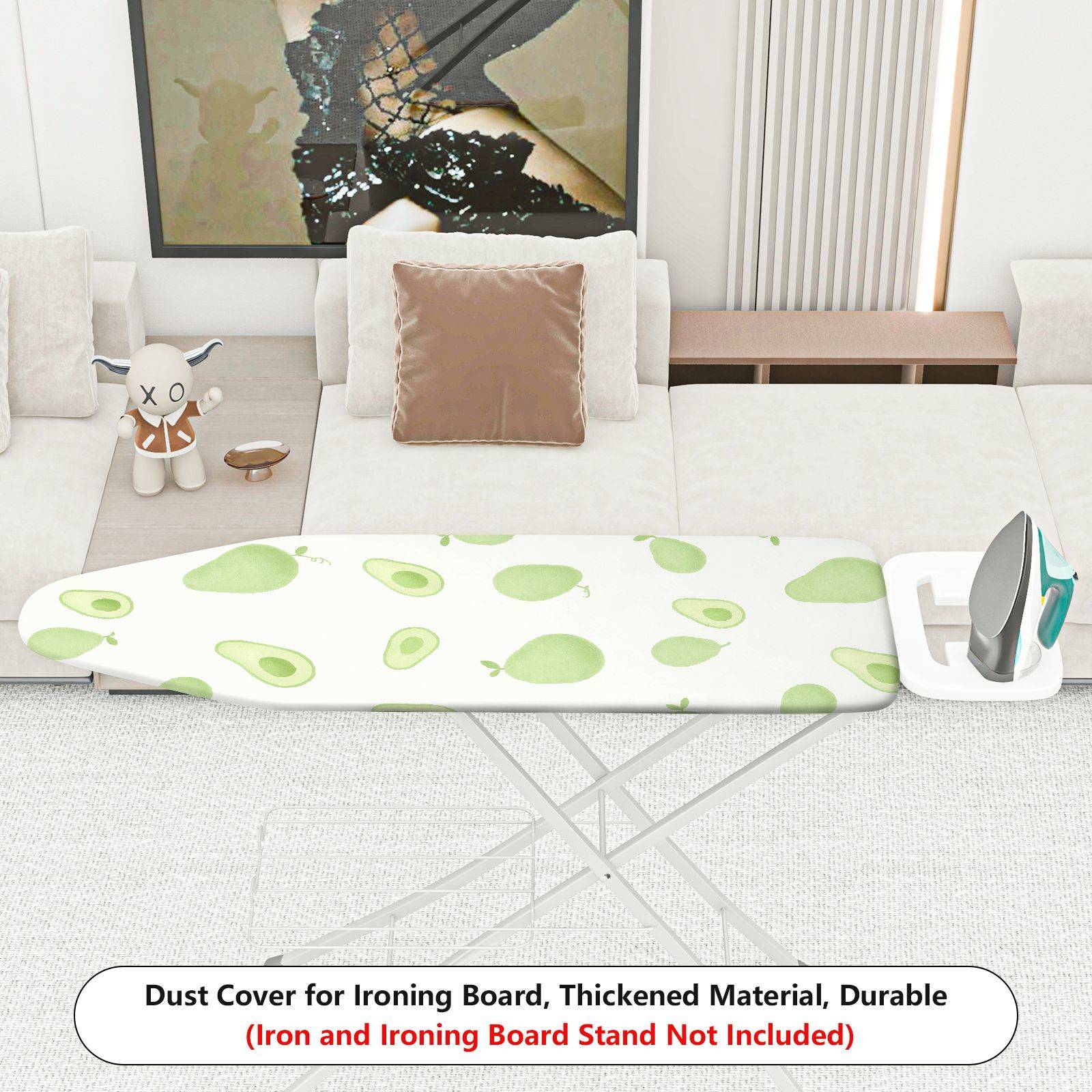1-Piece Avocado Fruit Green  Ironing Board Cover, Universal Size, Without Board