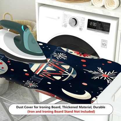 1-Piece Christmas Ornament Ball Snowflake  Ironing Board Cover, Universal Size, Without Board