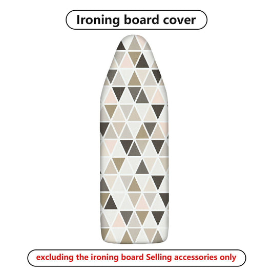 1-Piece Geometric Pattern Beige Brown Triangle  Ironing Board Cover, Universal Size, Without Board