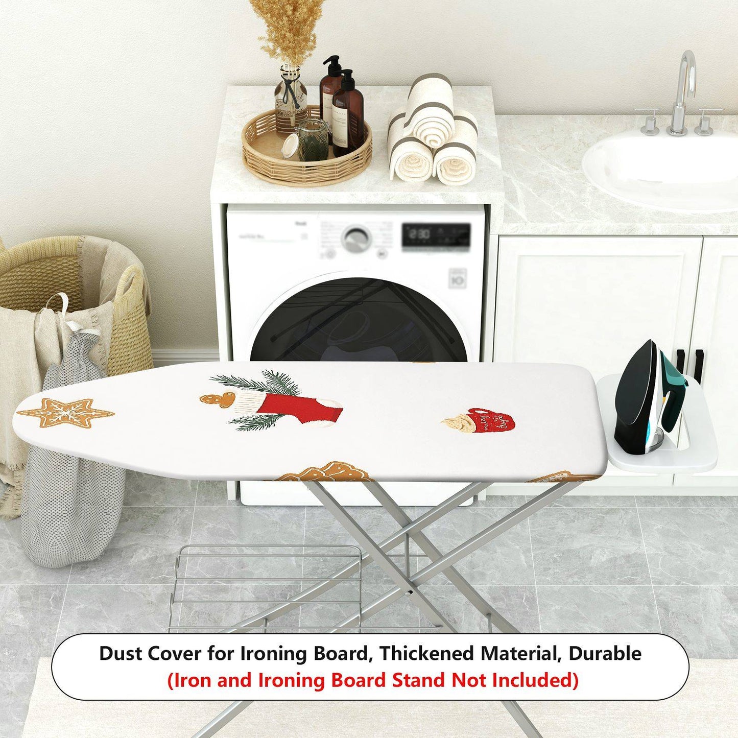 1-Piece Christmas Stocking Cookie Mug  Ironing Board Cover, Universal Size, Without Board