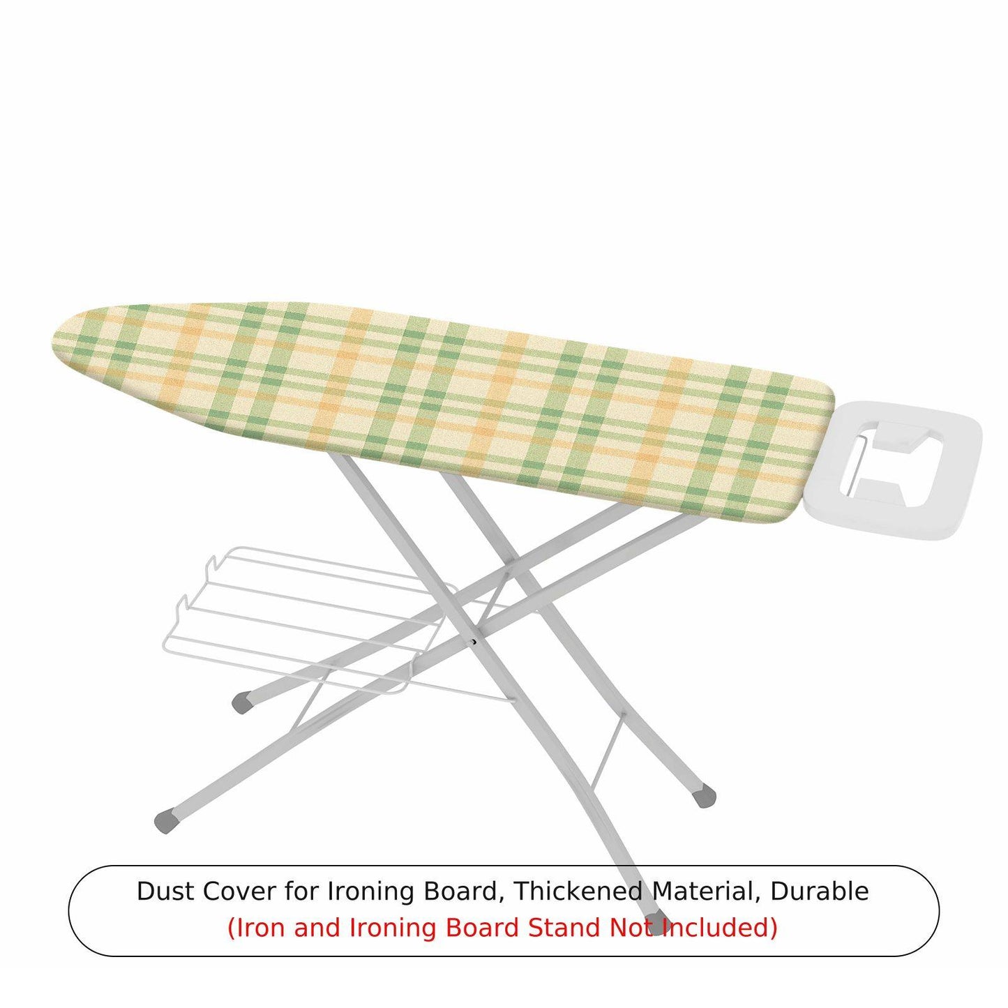 1-Piece Checkered Plaid Pattern Green  Ironing Board Cover, Universal Size, Without Board