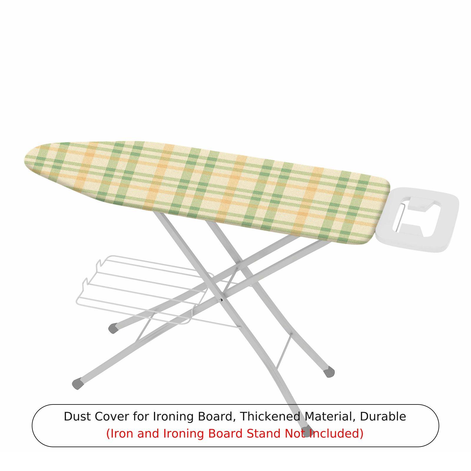 1-Piece Checkered Plaid Pattern Green  Ironing Board Cover, Universal Size, Without Board