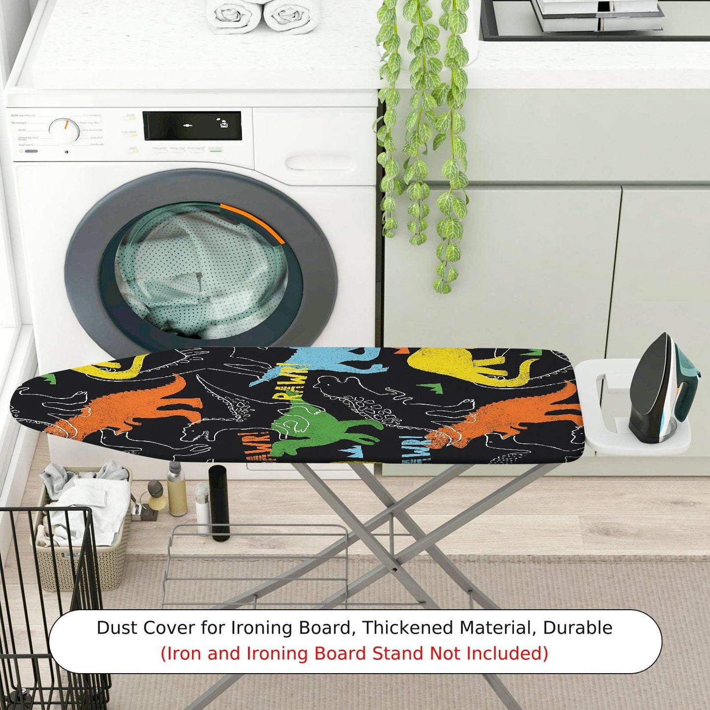1-Piece Dinosaur Print Colorful Pattern Cute  Ironing Board Cover, Universal Size, Without Board