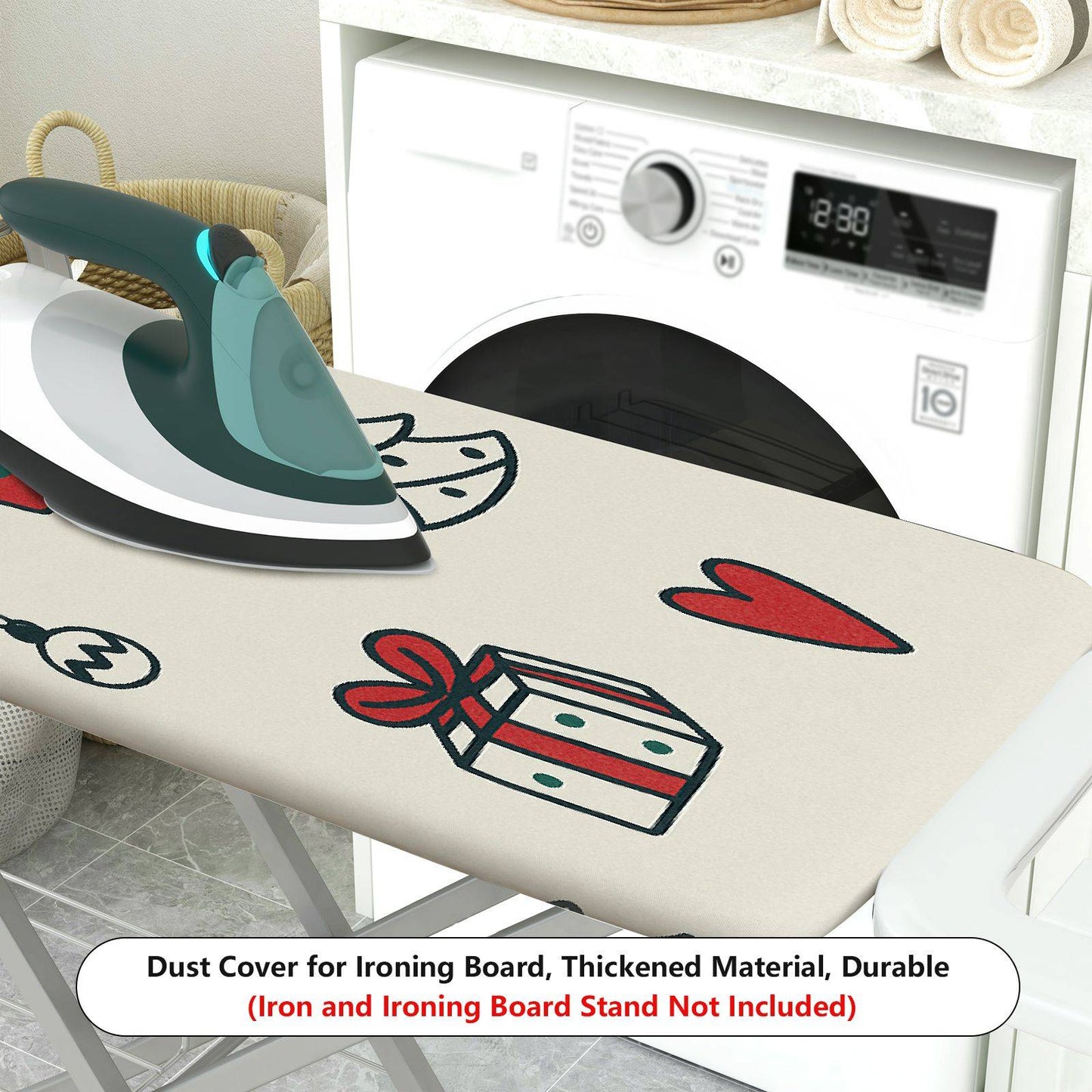 1-Piece Christmas Tree Coffee Cup Gift  Ironing Board Cover, Universal Size, Without Board