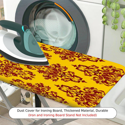 1-Piece Yellow Red Pattern Decorative Classic  Ironing Board Cover, Universal Size, Without Board