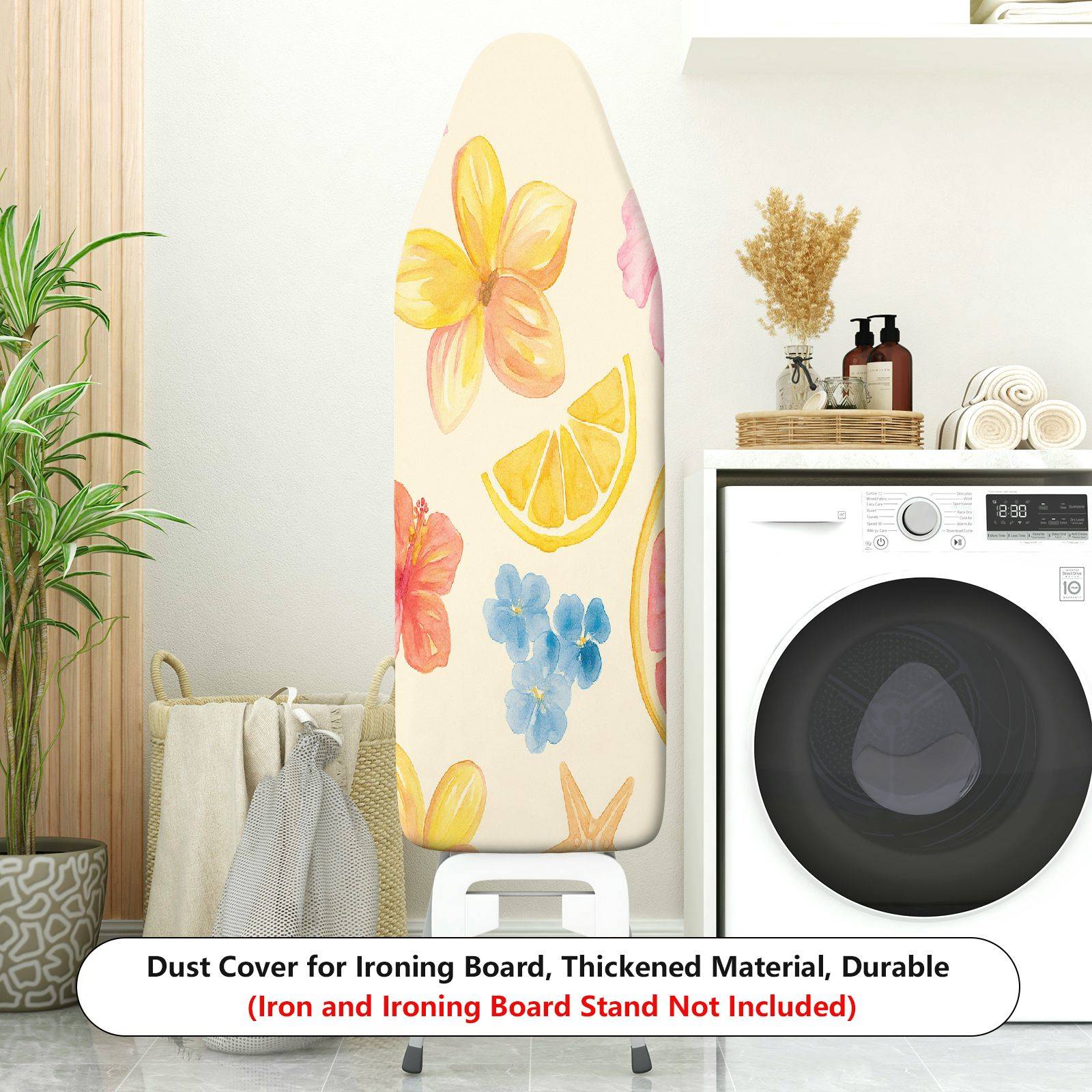 1-Piece Floral Fruit Tropical  Ironing Board Cover, Universal Size, Without Board