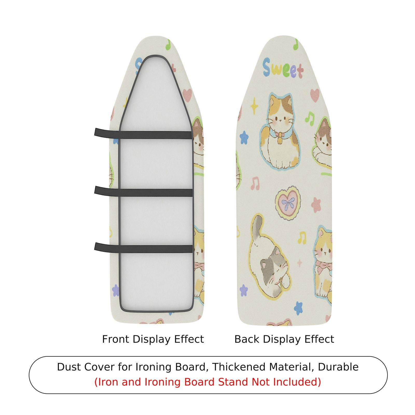 1-Piece Cute Cat Sweet Animal  Ironing Board Cover, Universal Size, Without Board