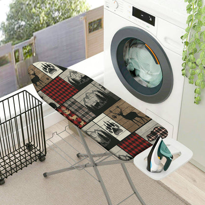1-Piece Plaid Deer Pattern Patchwork  Ironing Board Cover, Universal Size, Without Board
