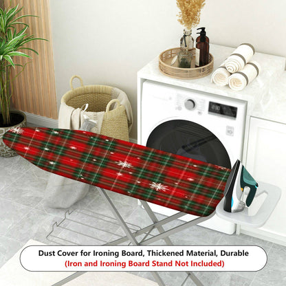 1-Piece Plaid Snowflake Christmas  Ironing Board Cover, Universal Size, Without Board