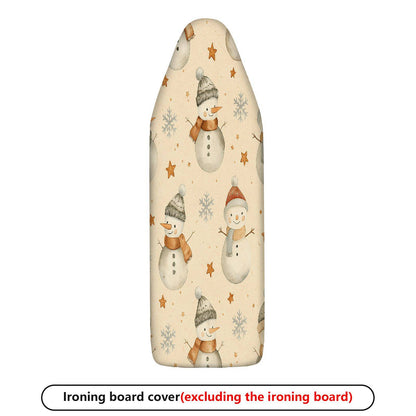 1-Piece Snowman Christmas Snowflake  Ironing Board Cover, Universal Size, Without Board