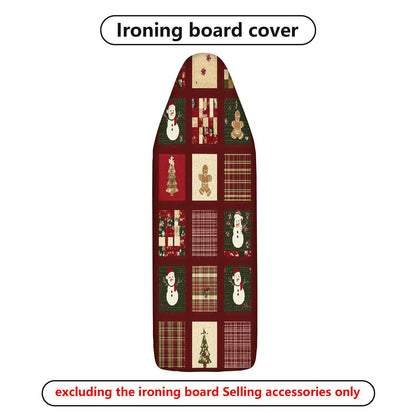 1-Piece Christmas Snowman Gingerbread  Ironing Board Cover, Universal Size, Without Board