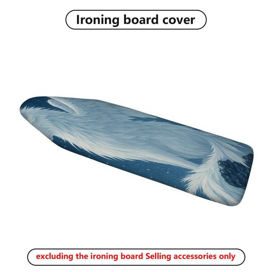 1-Piece Wolf Feather Blue  Ironing Board Cover, Universal Size, Without Board