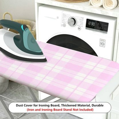 1-Piece Pink Plaid Pastel  Ironing Board Cover, Universal Size, Without Board
