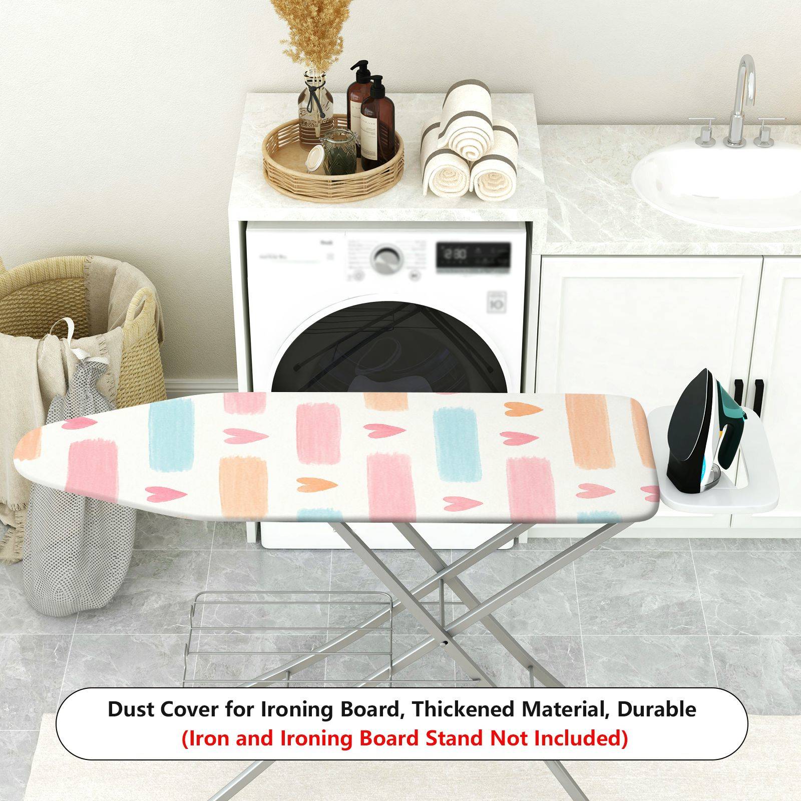 1-Piece Colorful Heart Pattern Cute Design  Ironing Board Cover, Universal Size, Without Board