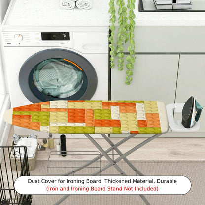 1-Piece Colorful Blocks Playful Fun  Ironing Board Cover, Universal Size, Without Board