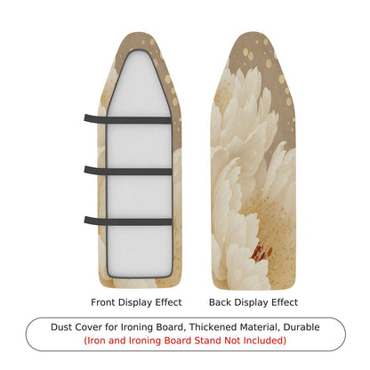 1-Piece Floral Beige Gold  Ironing Board Cover, Universal Size, Without Board