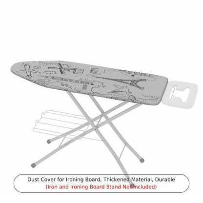 1-Piece World Architectural Travel Iconic  Ironing Board Cover, Universal Size, Without Board