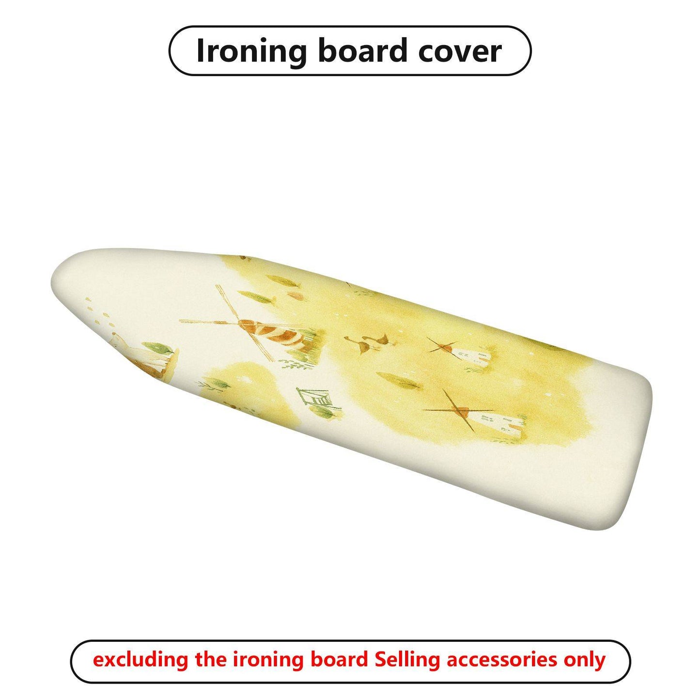 1-Piece Windmill Village Scenic  Ironing Board Cover, Universal Size, Without Board