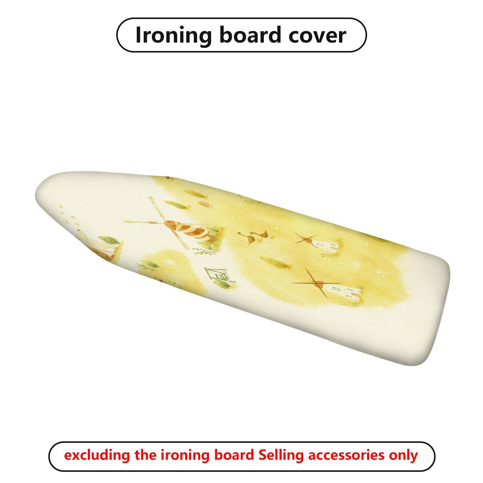 1-Piece Windmill Village Scenic  Ironing Board Cover, Universal Size, Without Board