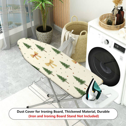 1-Piece Christmas Tree Bow Pattern Holiday  Ironing Board Cover, Universal Size, Without Board