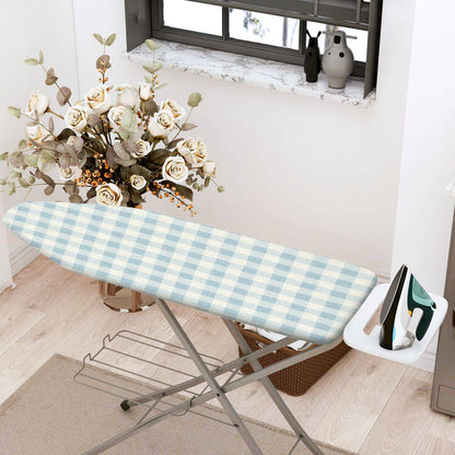 1-Piece Blue Plaid Checkered Classic  Ironing Board Cover, Universal Size, Without Board