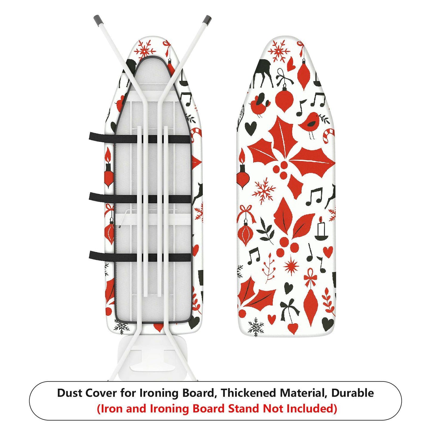 1-Piece Christmas Reindeer Music  Ironing Board Cover, Universal Size, Without Board