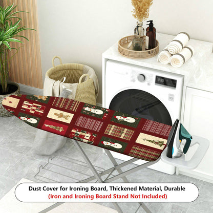 1-Piece Christmas Snowman Gingerbread  Ironing Board Cover, Universal Size, Without Board