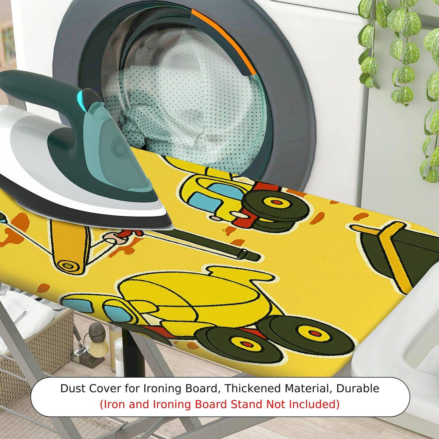 1-Piece Yellow Robot  Ironing Board Cover, Universal Size, Without Board