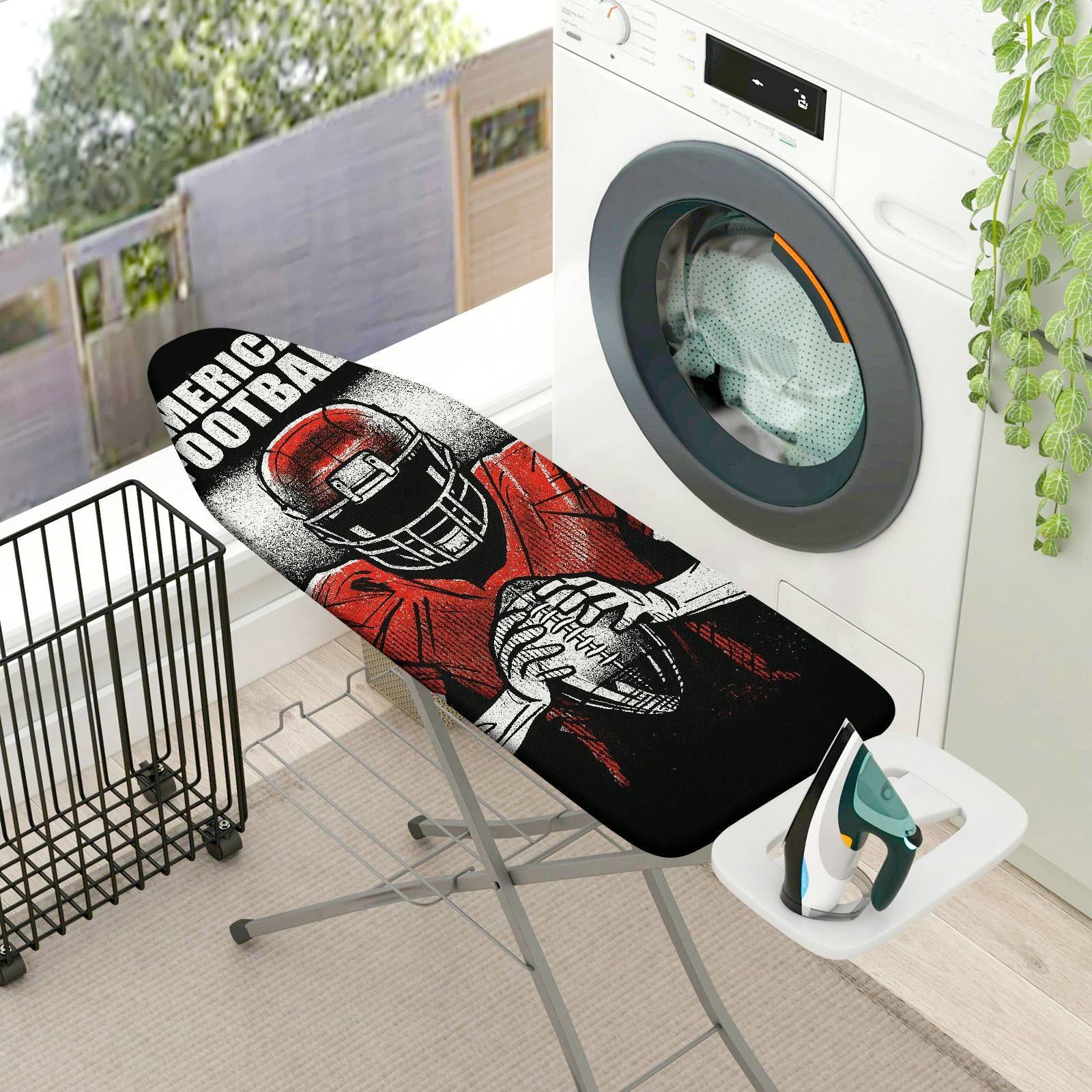1-Piece American Football Sports Athlete  Ironing Board Cover, Universal Size, Without Board