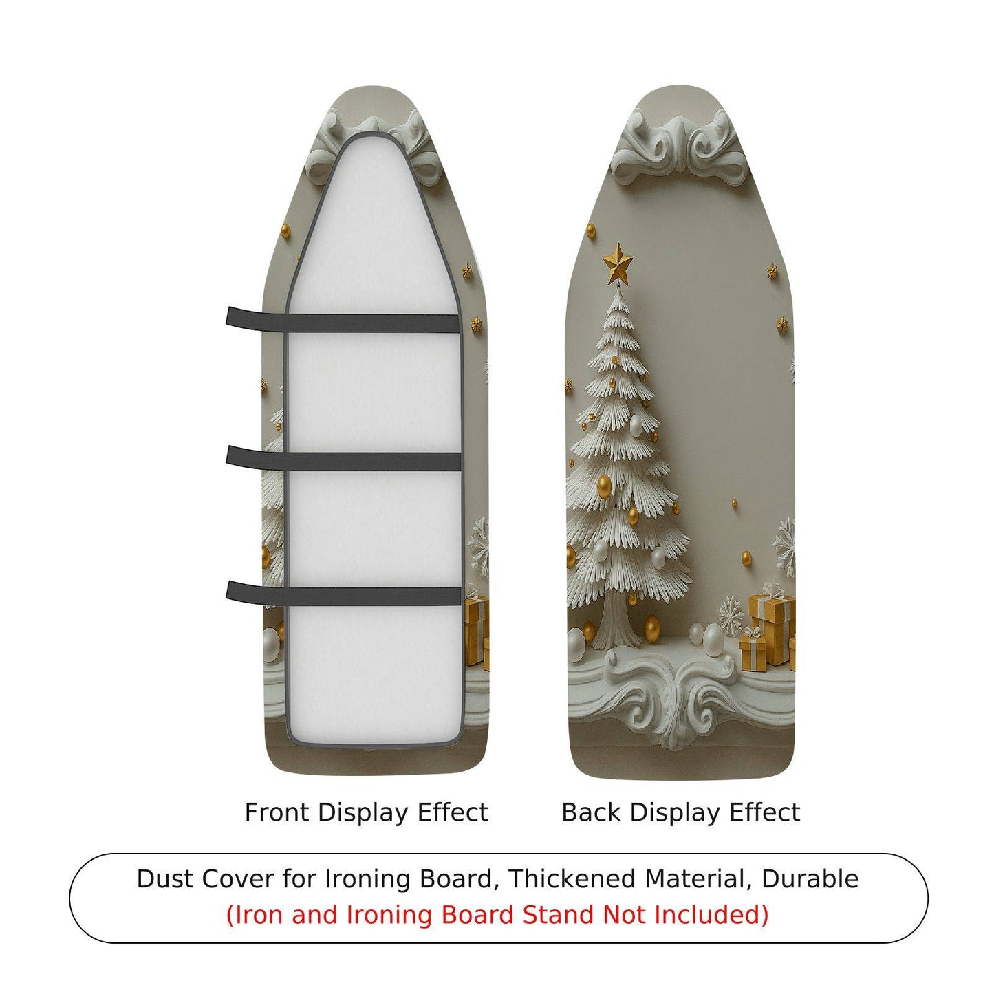 1-Piece Christmas Tree Snowflake Gift  Ironing Board Cover, Universal Size, Without Board