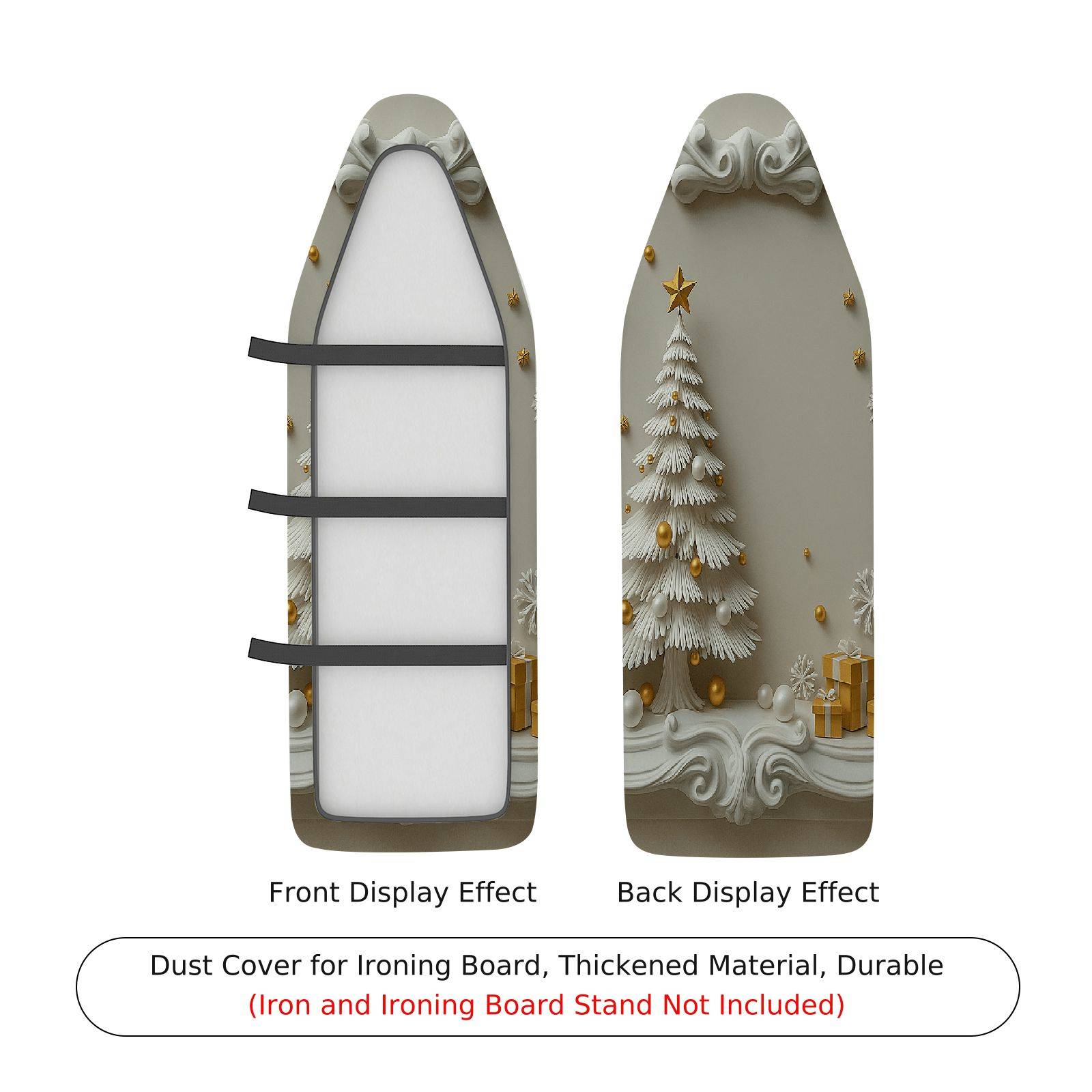 1-Piece Christmas Tree Snowflake Gift  Ironing Board Cover, Universal Size, Without Board