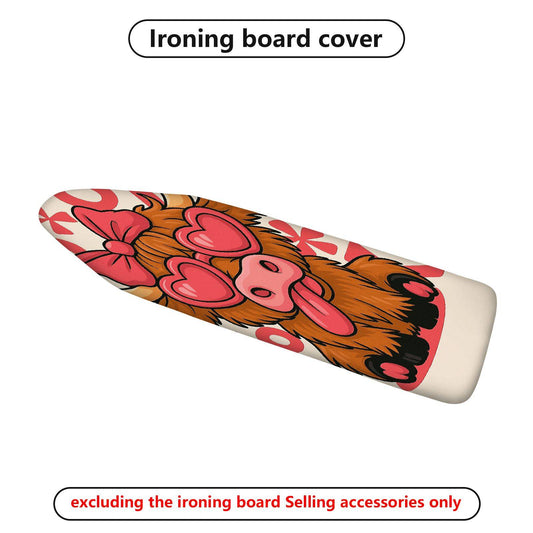 1-Piece Cute Pink Heart Animal  Ironing Board Cover, Universal Size, Without Board