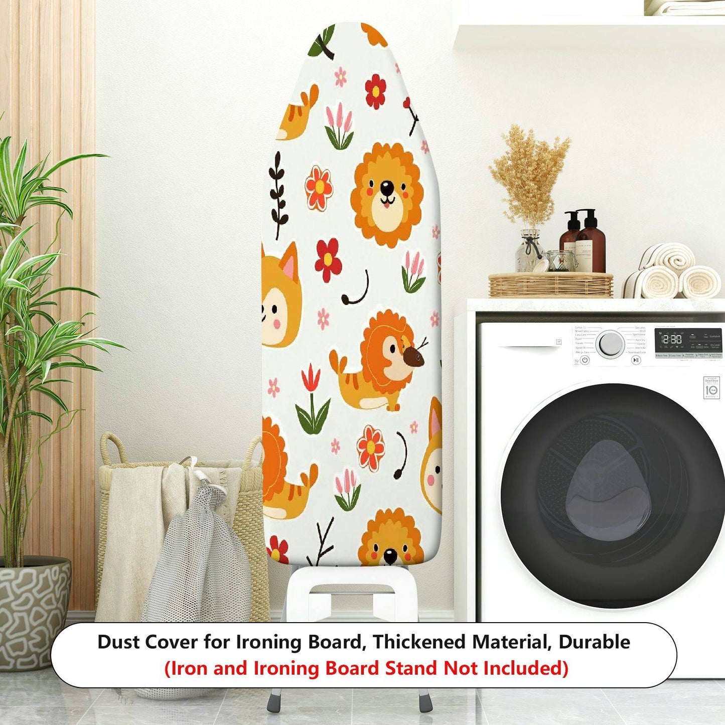 1-Piece Cute Animal Flower Pattern  Ironing Board Cover, Universal Size, Without Board