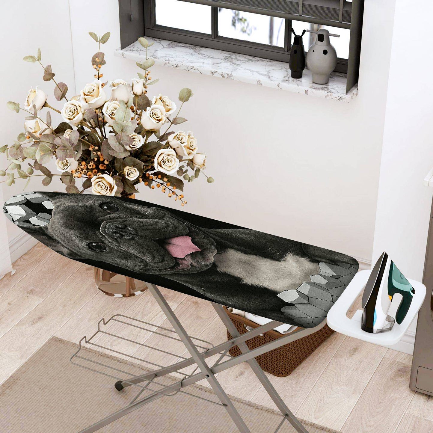 1-Piece Dog Black Cute  Ironing Board Cover, Universal Size, Without Board