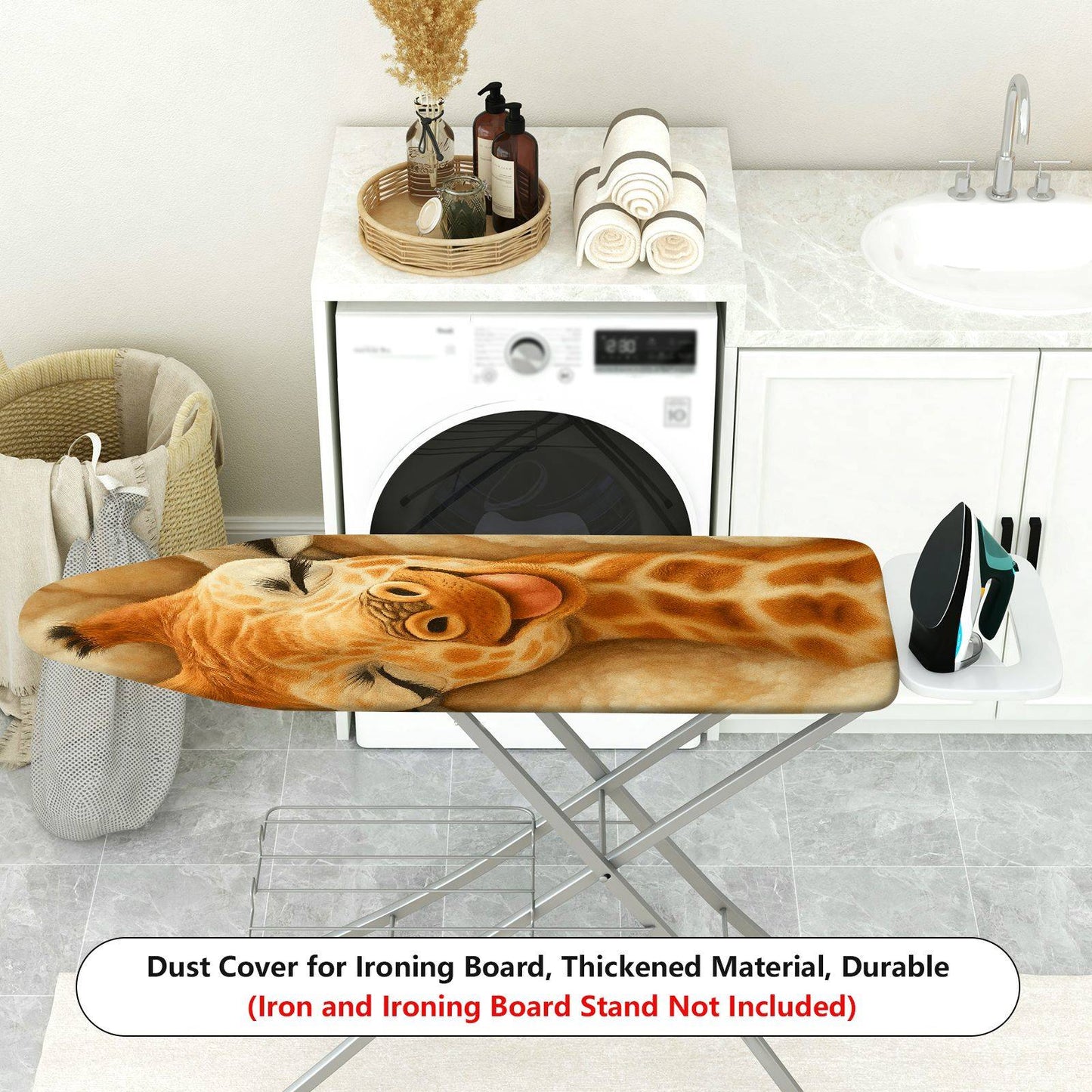 1-Piece Giraffe  Fun  Ironing Board Cover, Universal Size, Without Board