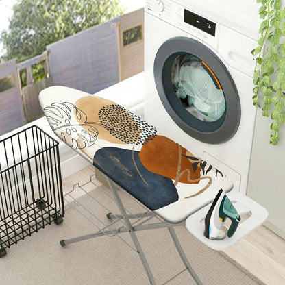 1-Piece Abstract Art Leaf Pattern Geometric  Ironing Board Cover, Universal Size, Without Board