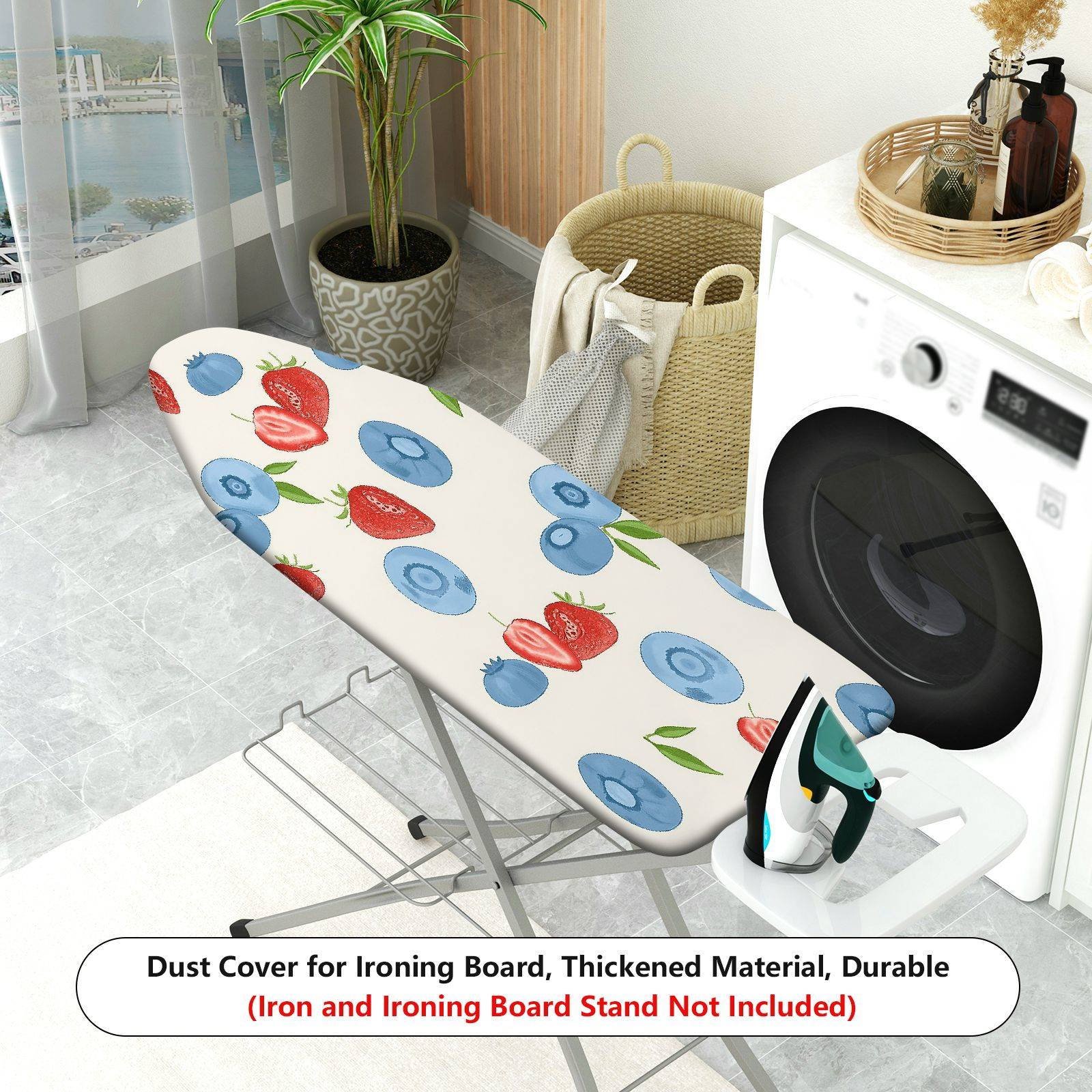 1-Piece Fruit Pattern Strawberry Blueberry Cute  Ironing Board Cover, Universal Size, Without Board