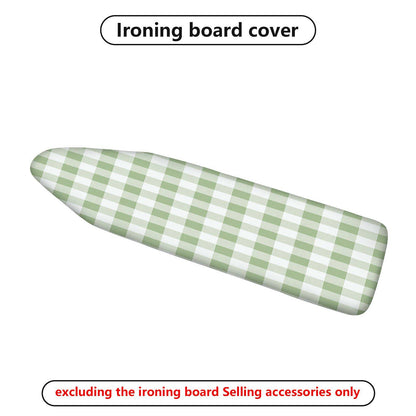 1-Piece Checkered Pattern Green Plaid  Ironing Board Cover, Universal Size, Without Board