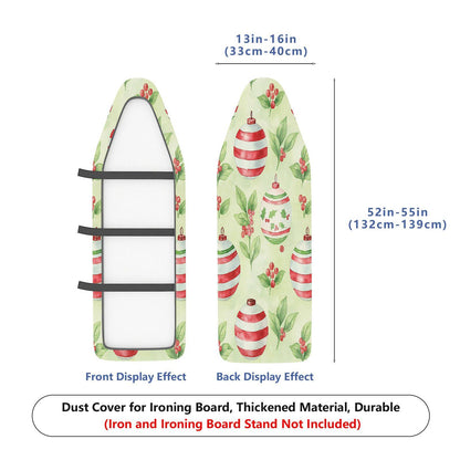 1-Piece Holiday Christmas Decorative Pattern Holly Leaves Household  Ironing Board Cover, Universal Size, Without Board