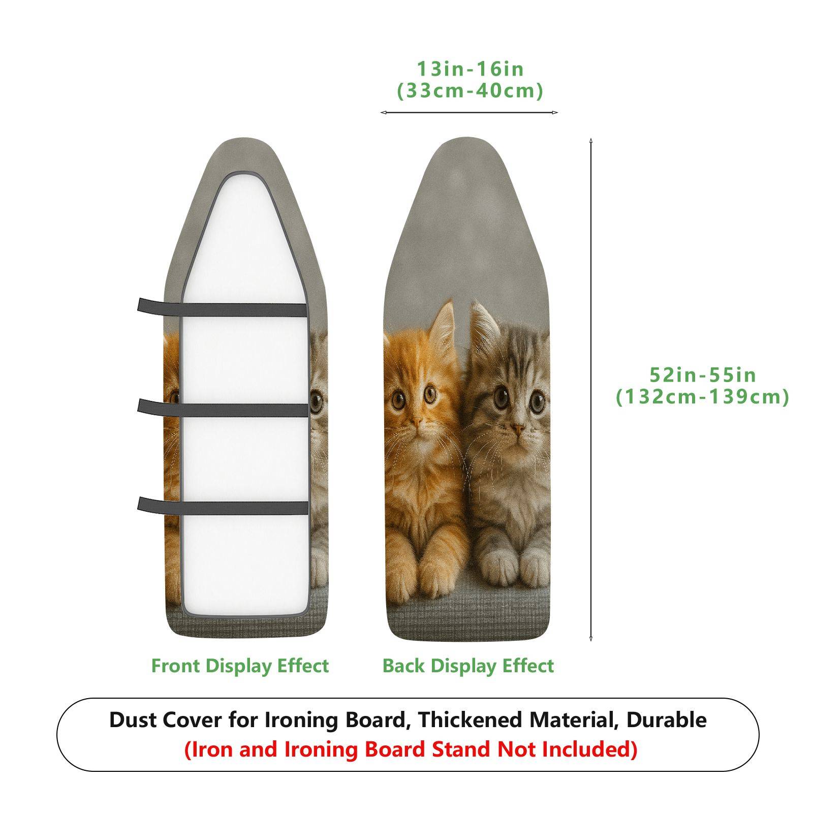 1-Piece Cute Cat Kitten Animal  Ironing Board Cover, Universal Size, Without Board