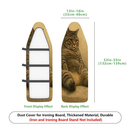 1-Piece Cat Animal Fun Art  Ironing Board Cover, Universal Size, Without Board