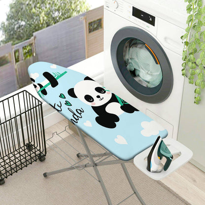 1-Piece Cute Panda Blue  Ironing Board Cover, Universal Size, Without Board