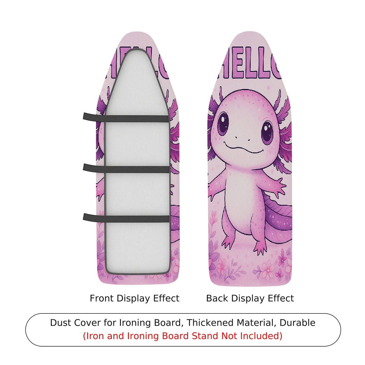 1-Piece Cute  Pink Axolotl  Ironing Board Cover, Universal Size, Without Board
