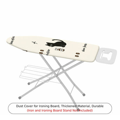 1-Piece Cat Print Fun Playful  Ironing Board Cover, Universal Size, Without Board