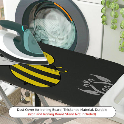 1-Piece Cute Bee  Black  Ironing Board Cover, Universal Size, Without Board